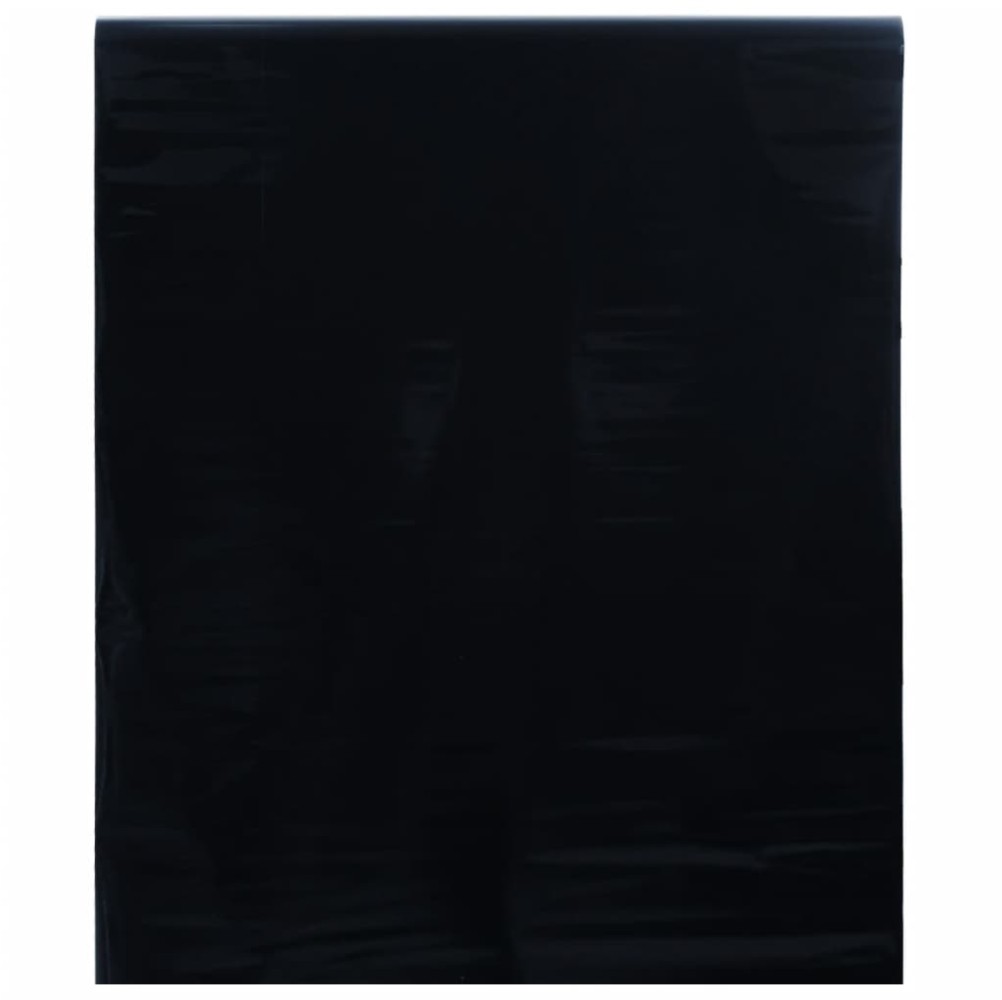 vidaXL Pellicola Vetri Statica Smerigliata Nera 45x2000 cm PVC