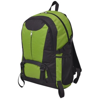 vidaXL Zaino da Trekking 40L Nero e Verde