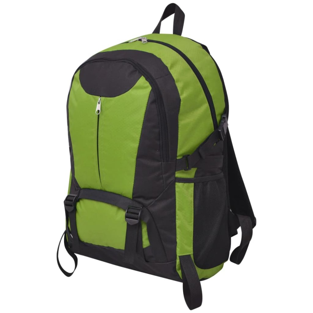 vidaXL Zaino da Trekking 40L Nero e Verde