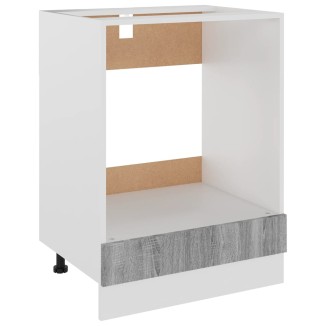 vidaXL Mobile da Forno Grigio Sonoma 60x46x81,5 cm Legno Multistrato