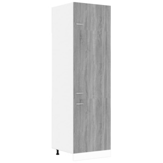 vidaXL Armadio per Frigo Grigio Sonoma 60x57x207 cm Legno Multistrato