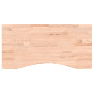 vidaXL Piano per Scrivania 80x(36-40)x2,5 cm Legno Massello di Faggio