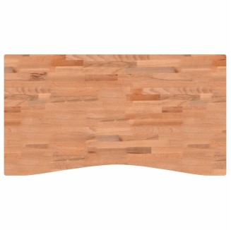 vidaXL Piano per Scrivania 110x(55-60)x1,5 cm Legno Massello di Faggio