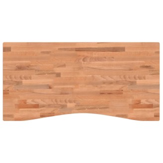 vidaXL Piano per Scrivania 110x(50-55)x1,5 cm Legno Massello di Faggio