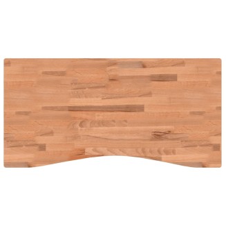 vidaXL Piano per Scrivania 100x(45-50)x4 cm Legno Massello di Faggio