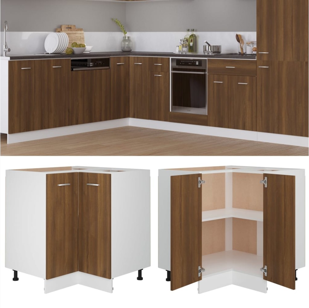 vidaXL Armadietto Cucina Rovere Marrone 75,5x75,5x80,5 cm in Legno