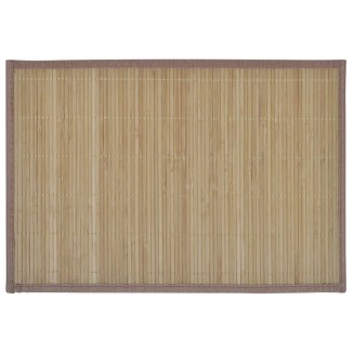 6 Tovagliette di Bamboo 30 x 45 cm Marrone
