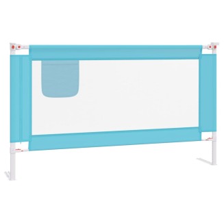 vidaXL Sponda Letto di Sicurezza per Bambini Blu 140x25 cm in Tessuto