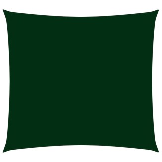 vidaXL Vela Parasole in Tela Oxford Quadrata 2,5x2,5 m Verde Scuro