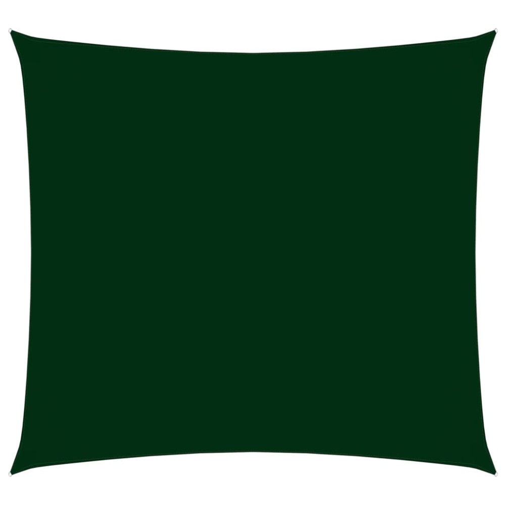 vidaXL Vela Parasole in Tela Oxford Quadrata 2,5x2,5 m Verde Scuro