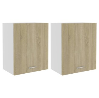 vidaXL Mobili Pensili 2 pz Rovere Sonoma 50x31x60 cm Legno Multistrato