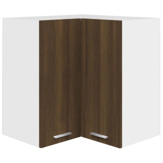 vidaXL Mobile Pensile Angolo Rovere Marrone 57x57x60 Legno Multistrato