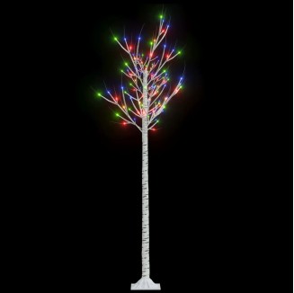 vidaXL Albero Natale 180 LED 1,8 m Salice Colorato Interno Esterno
