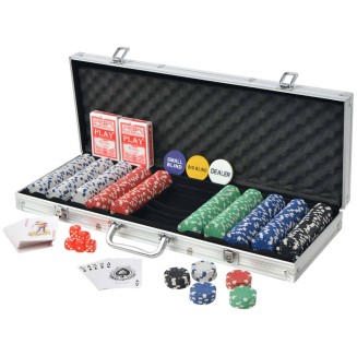 vidaXL Set da Poker con 500 Chips Alluminio